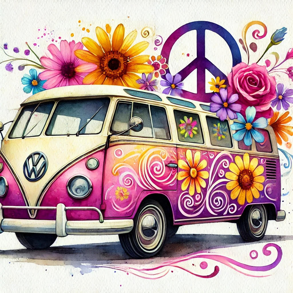 VW Bulli flowerpower