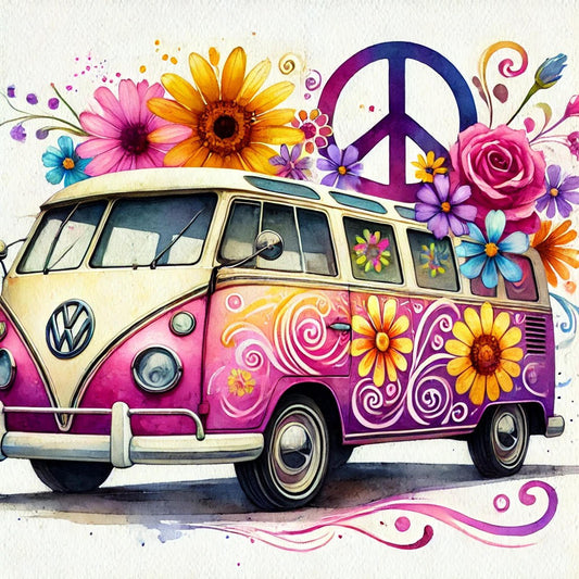 VW Bulli flowerpower